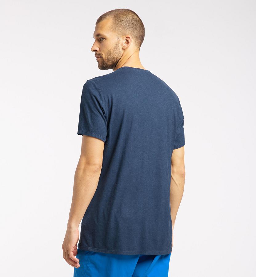 Haglöfs Mens Träd T-Shirt Dark Blue New Zealand 28419AVLG
